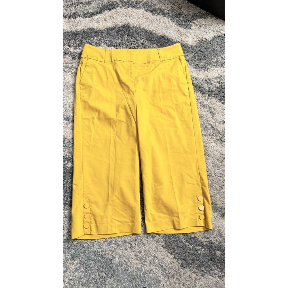 LANE BRYANT LANEY Wide Leg Mustard Yellow Plus Size 16 Comfort Business Casual